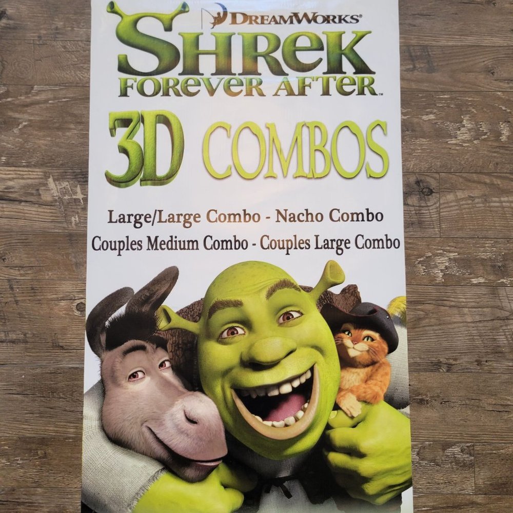 Original Shrek Forever After 3D Movie Theater Poster 24 x 67 inches HUGE‎